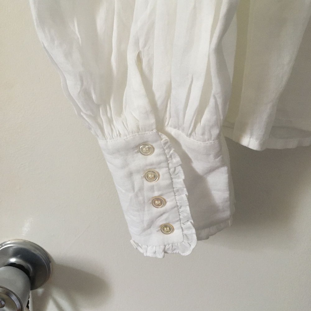 Doen White Ruffled Blouse - Picture 6 of 8